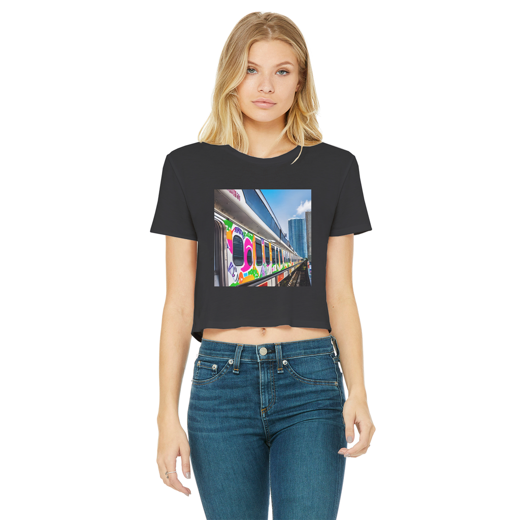 Painted Miami Metrorail Ladies love Big Poppa Cropped Edge T-Shirt