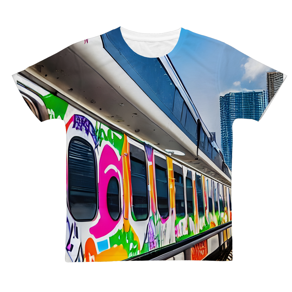 Painted Miami Metrorail Mayor of Miami Adult T-Shirt