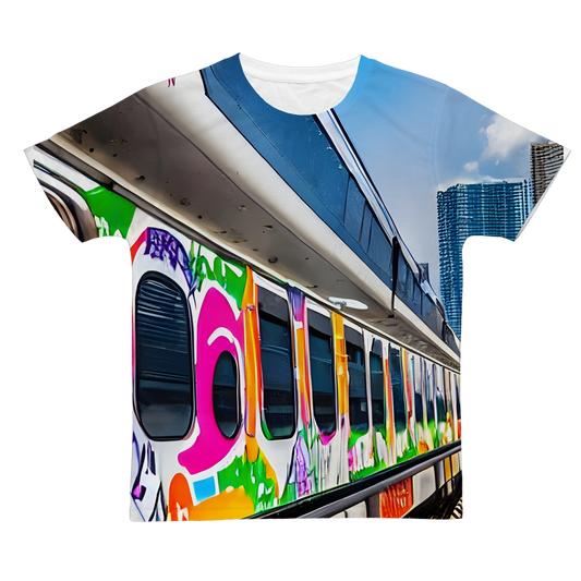 Painted Miami Metrorail Mayor of Miami Adult T-Shirt