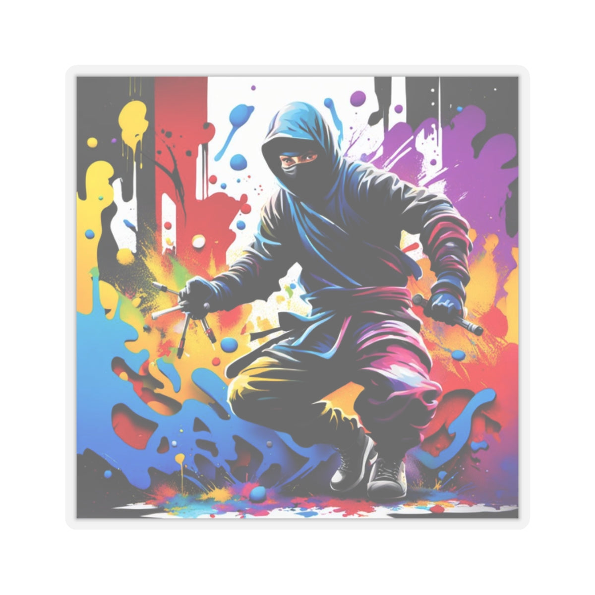 Graffiti Ninja Kiss-Cut Stickers