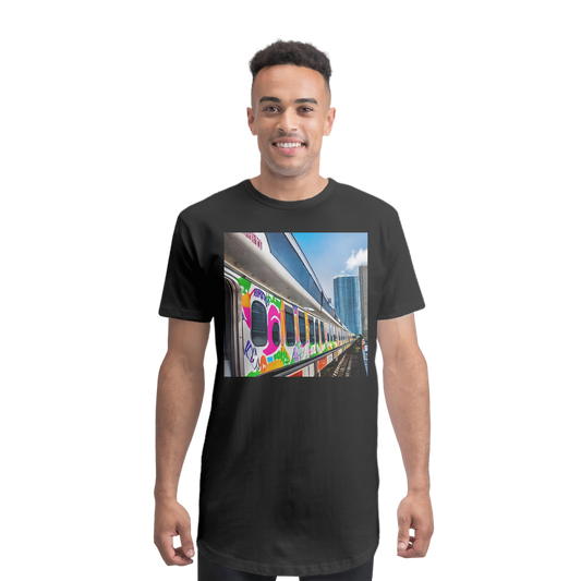 Painted Miami Metrorail Da Field Premium Long Body T-Shirt