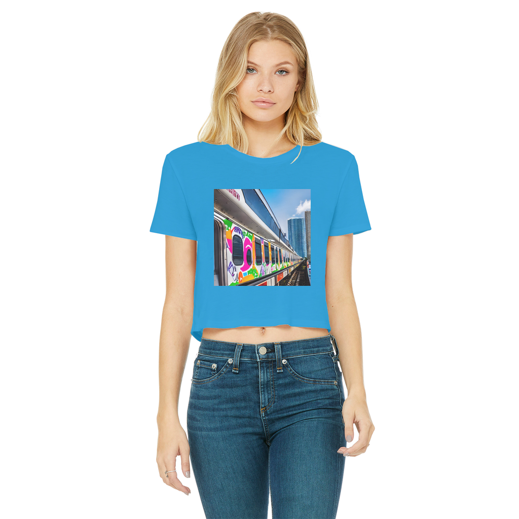 Painted Miami Metrorail Ladies love Big Poppa Cropped Edge T-Shirt