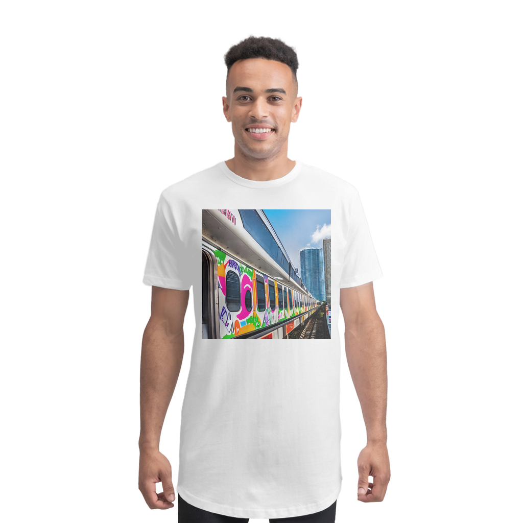 Painted Miami Metrorail Da Field Premium Long Body T-Shirt