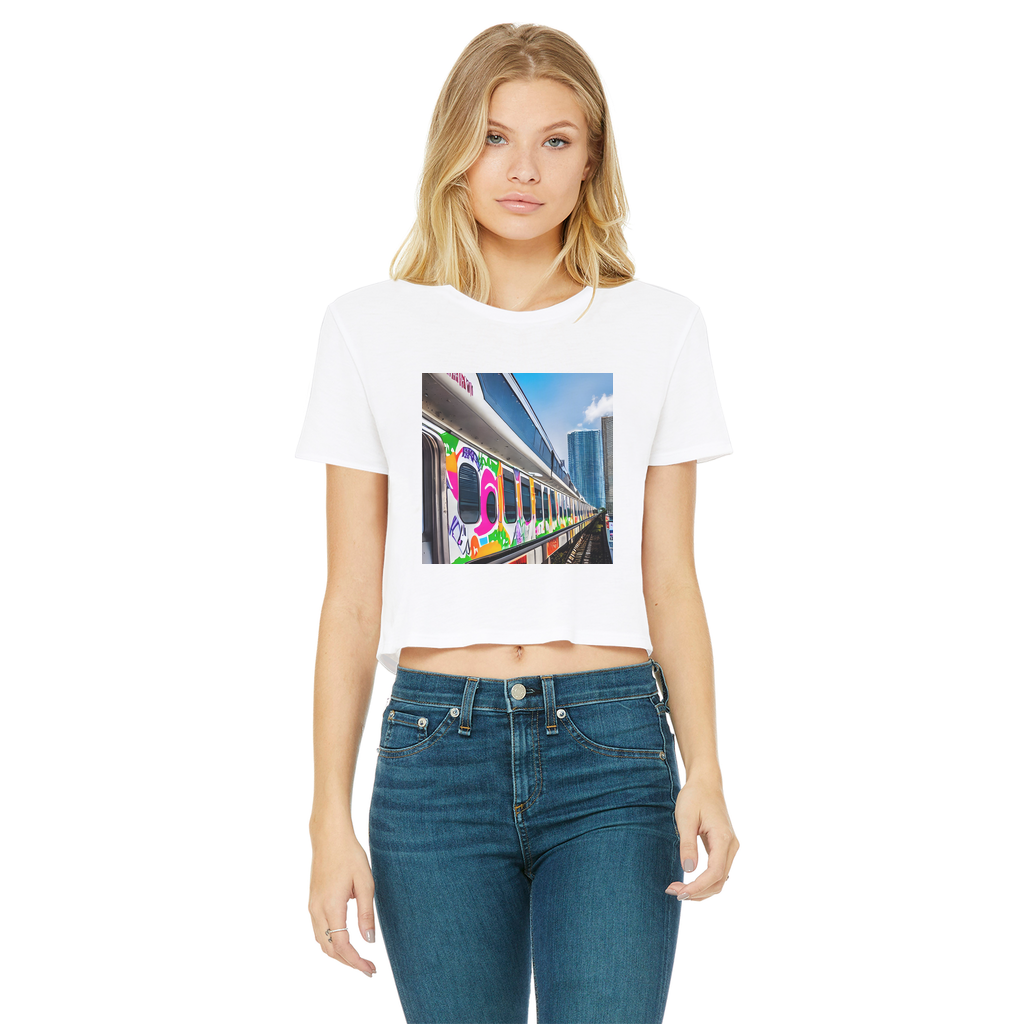 Painted Miami Metrorail Ladies love Big Poppa Cropped Edge T-Shirt