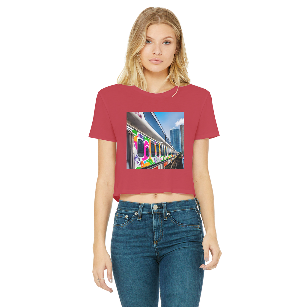 Painted Miami Metrorail Ladies love Big Poppa Cropped Edge T-Shirt