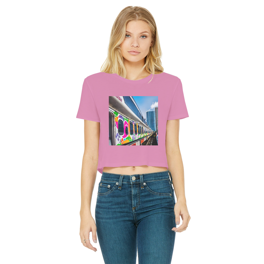 Painted Miami Metrorail Ladies love Big Poppa Cropped Edge T-Shirt