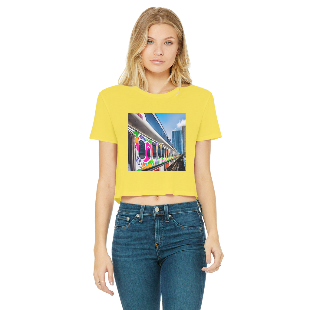 Painted Miami Metrorail Ladies love Big Poppa Cropped Edge T-Shirt