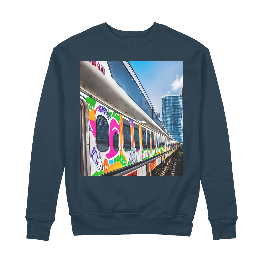 Painted Miami Metrorail Miami Metrorail Painted Cotton Sweatshirt