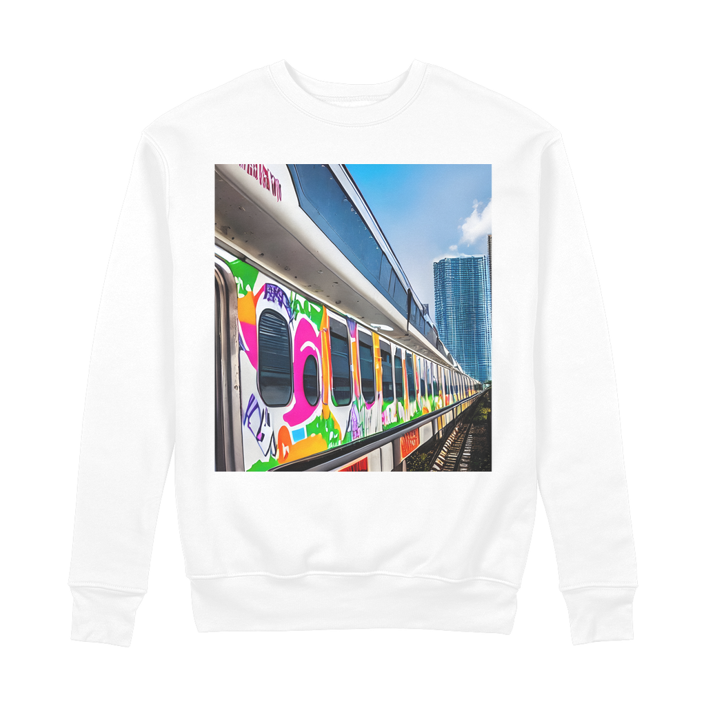 Painted Miami Metrorail Miami Metrorail Painted Cotton Sweatshirt