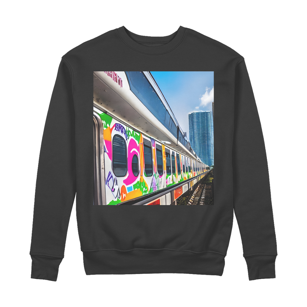 Painted Miami Metrorail Miami Metrorail Painted Cotton Sweatshirt