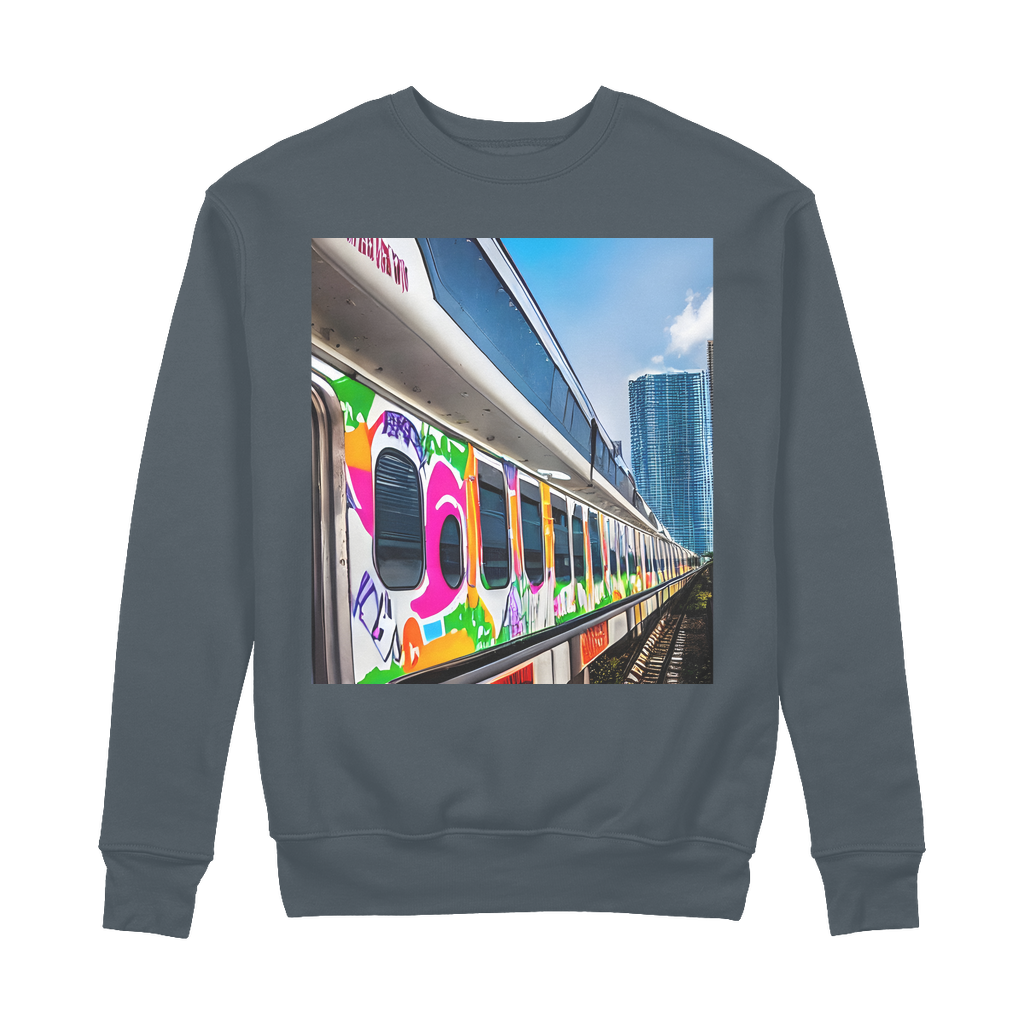 Painted Miami Metrorail Miami Metrorail Painted Cotton Sweatshirt